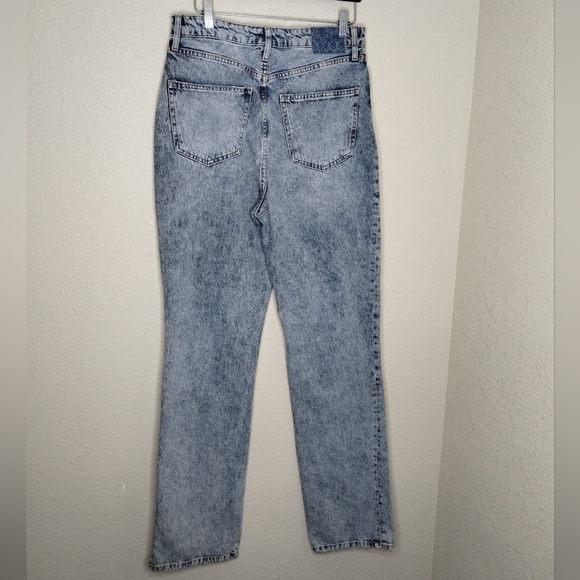 Free People We The Free My Own Lane Straight Leg Jeans Distressed Blue Size 30 - Picture 7 of 9